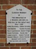 Denby Pottery World War 1 Memorial Plaque